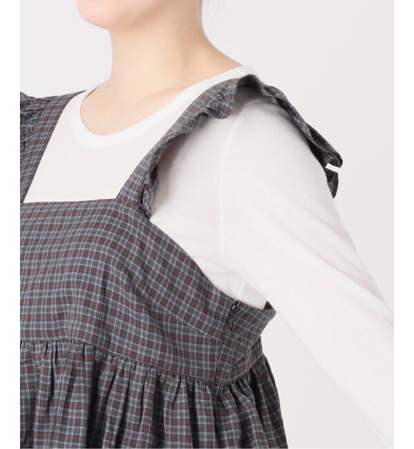 IENA「《予約》BLACK チェックキャミブラウス」|シャツ・ブラウス|