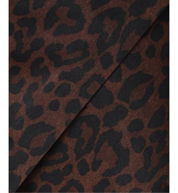 IENA「《予約》BLACK 裾レースレオパードスカート」|スカート|