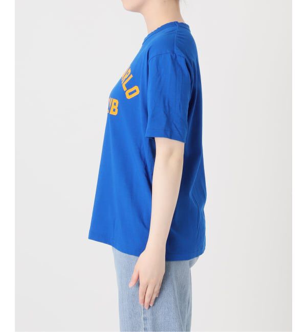 IENA「《予約》BLACK フロッキーロゴプリントTシャツ」|Tシャツ・カットソー|