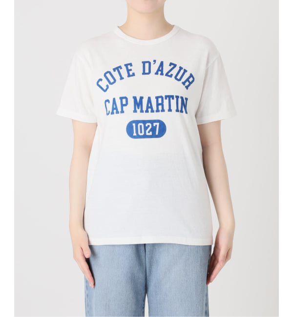 IENA「《予約》BLACK COTE D'AZUR ロゴTシャツ」|Tシャツ・カットソー|