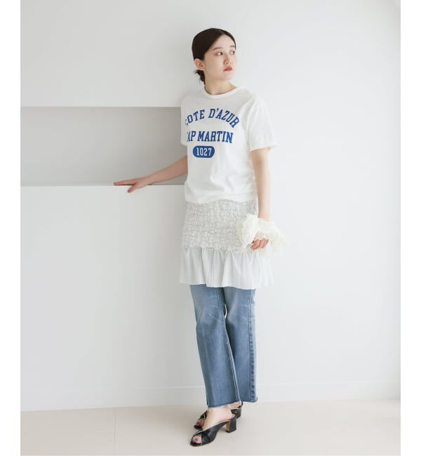 IENA「《予約》BLACK クロップドデニムパンツ」|デニム|