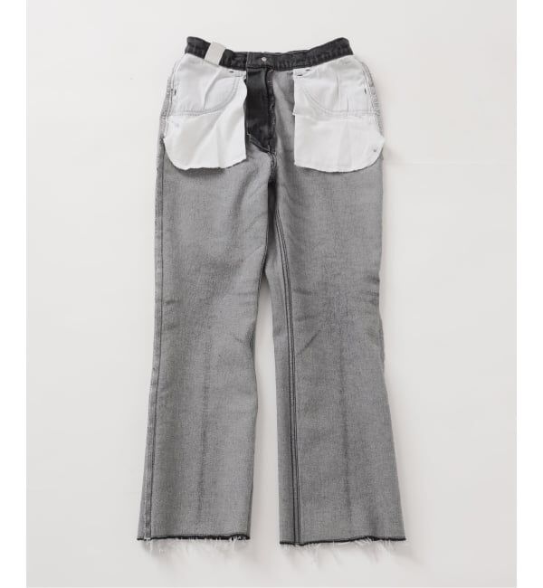 IENA「《予約》BLACK クロップドデニムパンツ」|デニム|