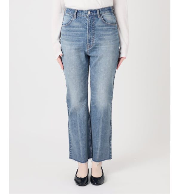 IENA「《予約》BLACK クロップドデニムパンツ」|デニム|