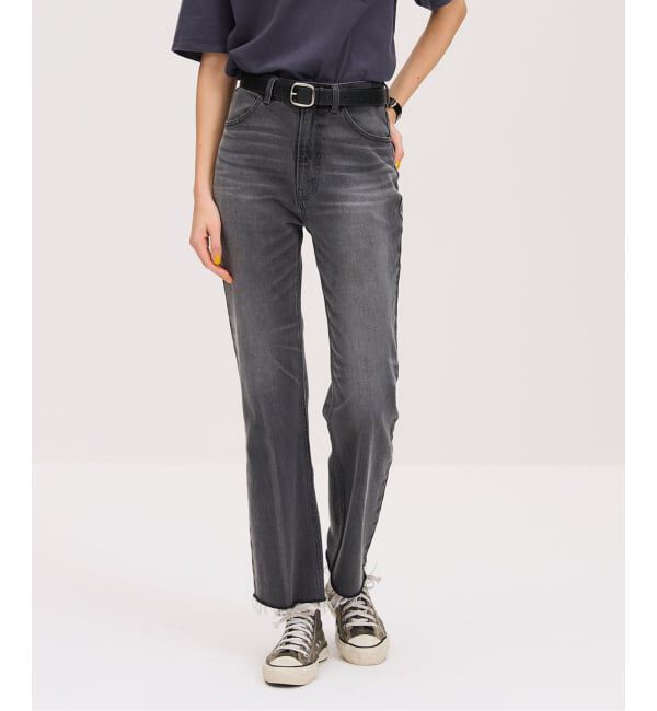 IENA「《予約》BLACK クロップドデニムパンツ」|デニム|