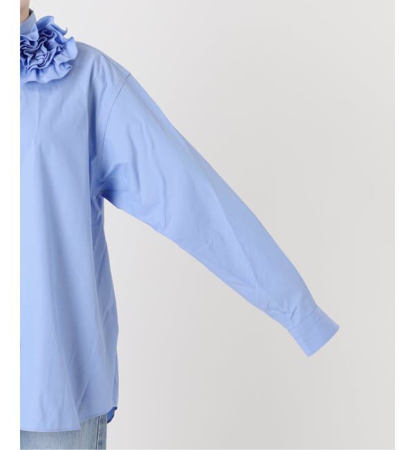 IENA「《予約》BLACK コサージュ付きシャツ」|シャツ・ブラウス|