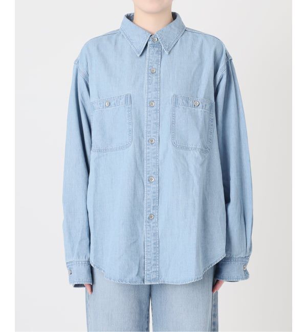 IENA「《予約》BLACK シャンブレーシャツ」|シャツ・ブラウス|