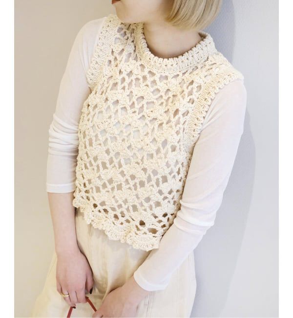 IENA LA BOUCLE「IENA LA BOUCLE スラブニットペプラムタンクトップ」|ニット・セーター|ナチュラル