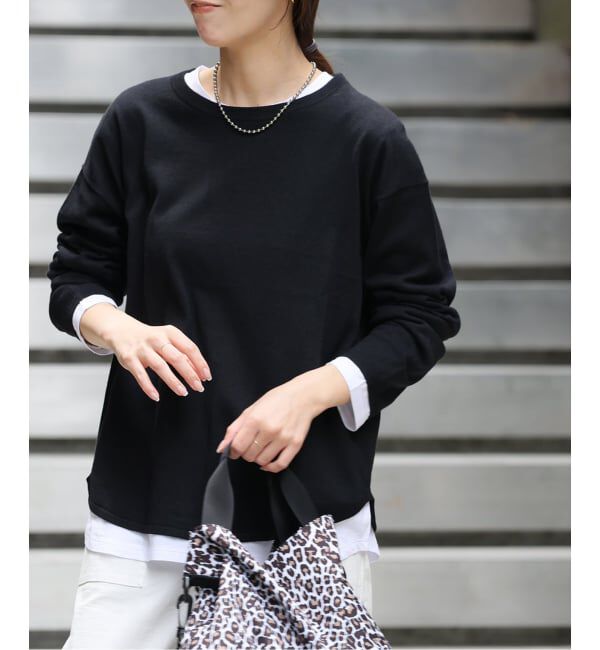 JOURNAL STANDARD relume「《追加》［2枚セット/新色］3WAYレイヤードニットプルオーバー」|ニット・セーター|ブラック