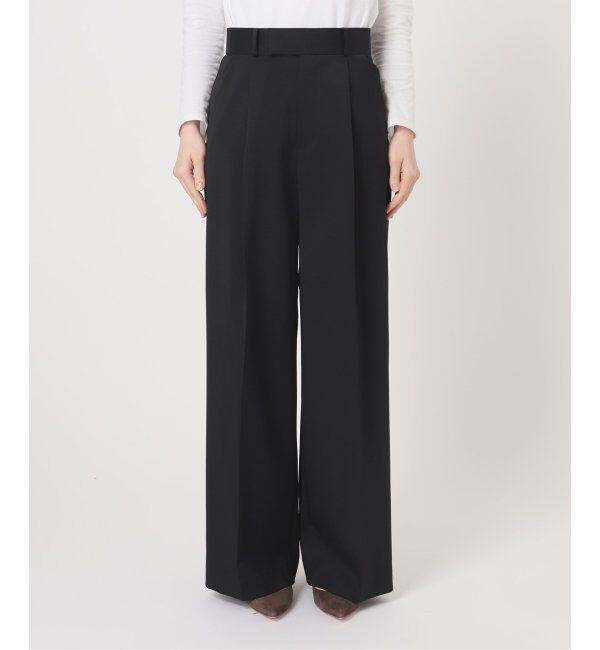 NOBLE「《追加》【洗える】エステルツイルストレッチスラックスパンツ7」|スラックス|