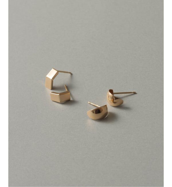 Lilas by Spick&Span「スモールムーンピアス K10（両耳）」|ピアス|