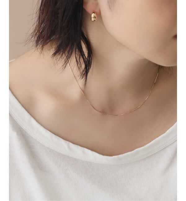 Lilas by Spick&Span「コンパクトチェーン38cmネックレス K10」|ネックレス|