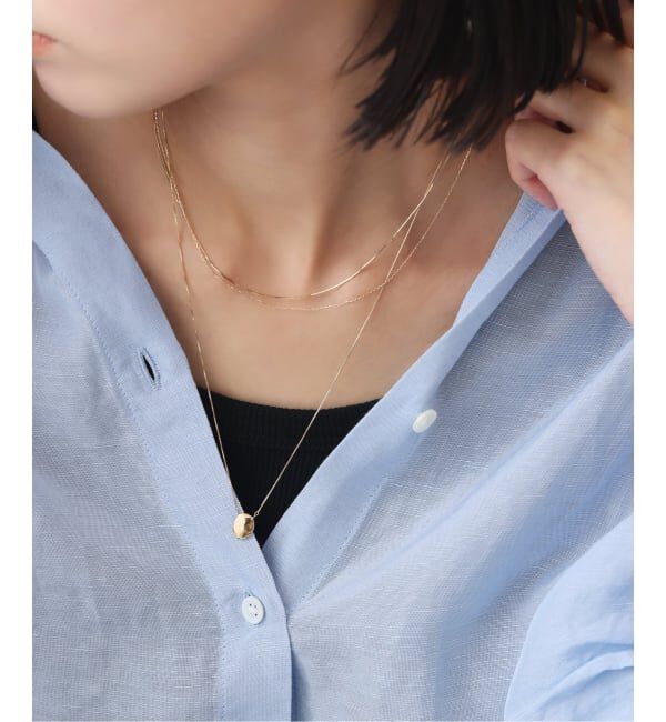 Lilas by Spick&Span「コンパクトチェーン38cmネックレス K10」|ネックレス|