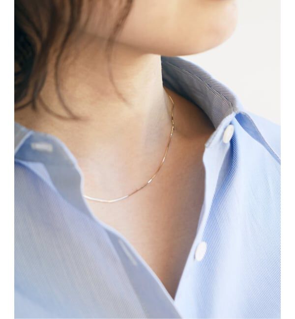 Lilas by Spick&Span「コンパクトチェーン38cmネックレス K10」|ネックレス|