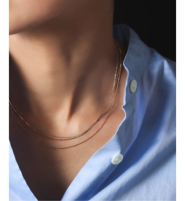 Lilas by Spick&Span「コンパクトチェーン38cmネックレス K10」|ネックレス|