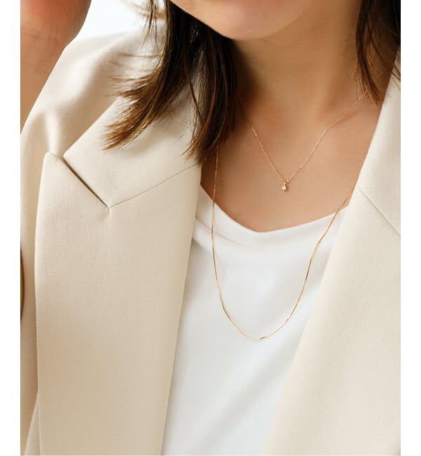 Lilas by Spick&Span「コンパクトチェーン55cmネックレス K10」|ネックレス|