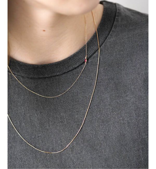 Lilas by Spick&Span「コンパクトチェーン55cmネックレス K10」|ネックレス|