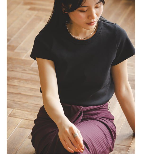 NOBLE「《追加予約・WEB限定カラー》スビンコットンスムースコンパクトTシャツ2」|Tシャツ・カットソー|