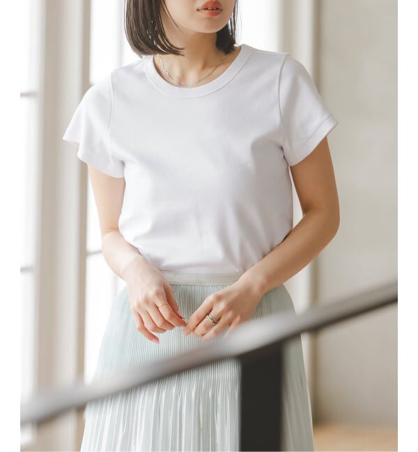 NOBLE「《追加予約・WEB限定カラー》スビンコットンスムースコンパクトTシャツ2」|Tシャツ・カットソー|