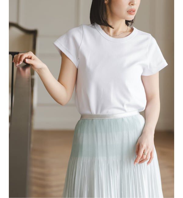 NOBLE「《追加予約・WEB限定カラー》スビンコットンスムースコンパクトTシャツ2」|Tシャツ・カットソー|