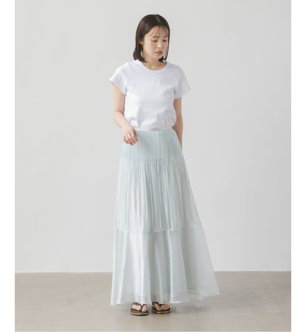 NOBLE「《追加予約・WEB限定カラー》スビンコットンスムースコンパクトTシャツ2」|Tシャツ・カットソー|