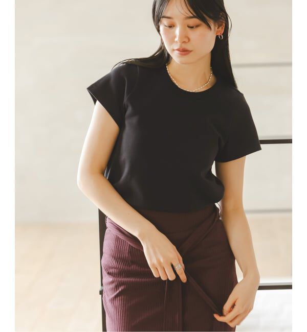 NOBLE「《追加予約・WEB限定カラー》スビンコットンスムースコンパクトTシャツ2」|Tシャツ・カットソー|