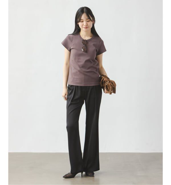 NOBLE「《追加予約・WEB限定カラー》スビンコットンスムースコンパクトTシャツ2」|Tシャツ・カットソー|