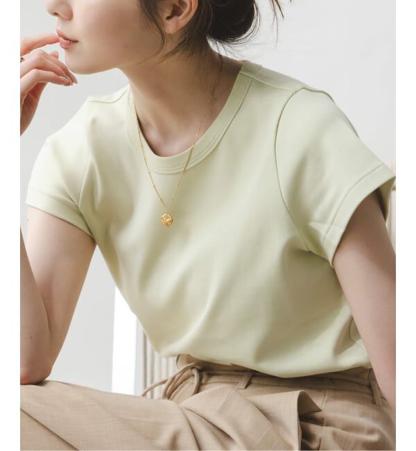 NOBLE「《追加予約・WEB限定カラー》スビンコットンスムースコンパクトTシャツ2」|Tシャツ・カットソー|