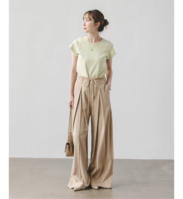 NOBLE「《追加予約・WEB限定カラー》スビンコットンスムースコンパクトTシャツ2」|Tシャツ・カットソー|