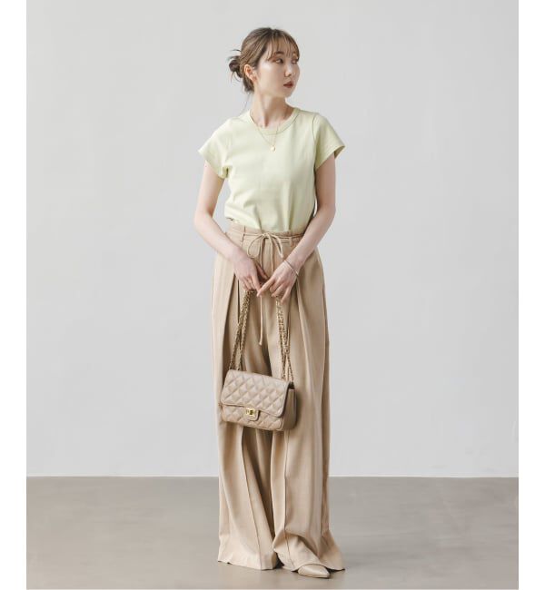 NOBLE「《追加予約・WEB限定カラー》スビンコットンスムースコンパクトTシャツ2」|Tシャツ・カットソー|