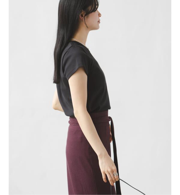 NOBLE「《追加予約・WEB限定カラー》スビンコットンスムースコンパクトTシャツ2」|Tシャツ・カットソー|