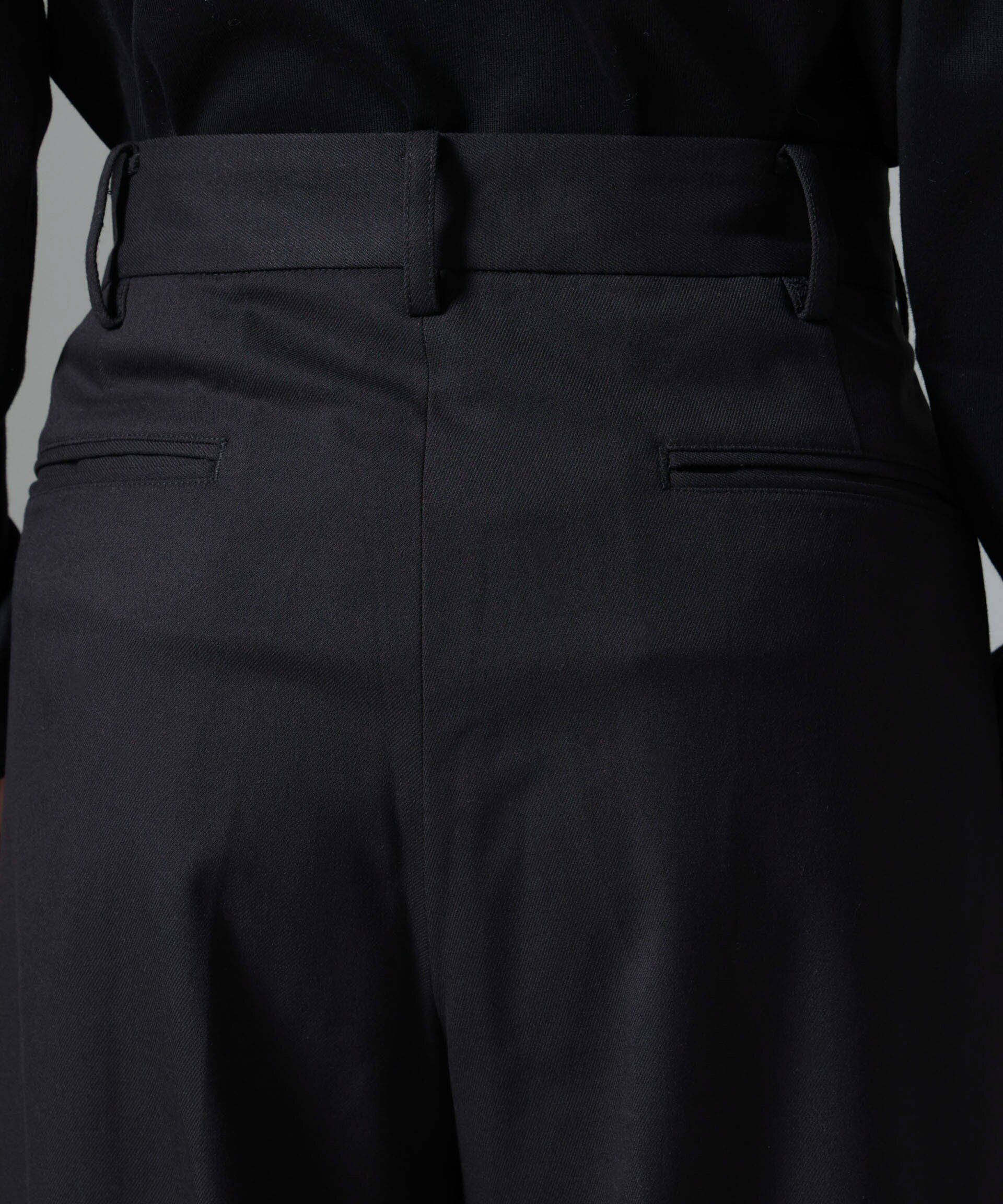 nano･universe「微起毛ワイドテーパードパンツ」|チノ|