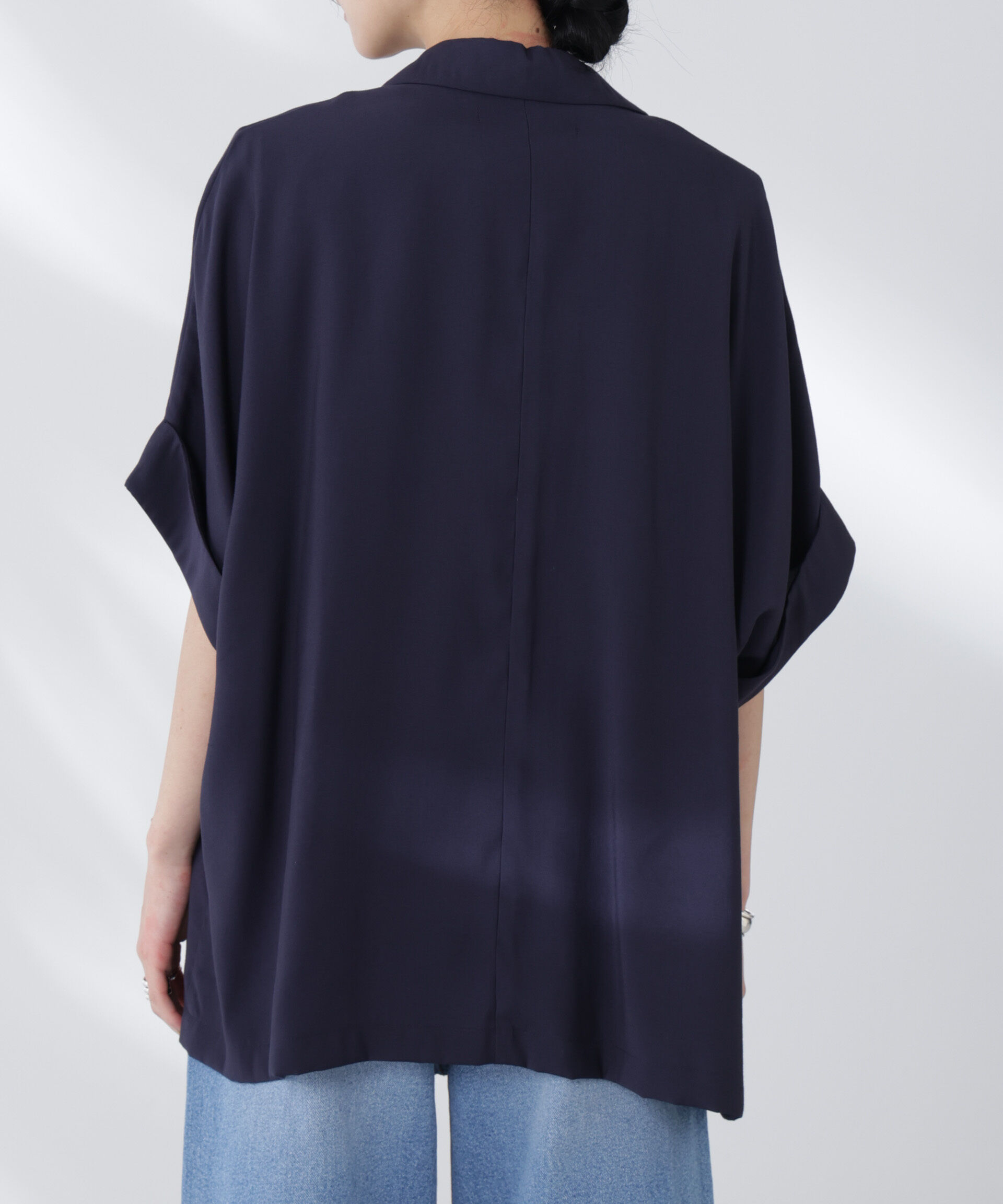 nano･universe「ハーフスリーブラフジャケット」|テーラードジャケット|