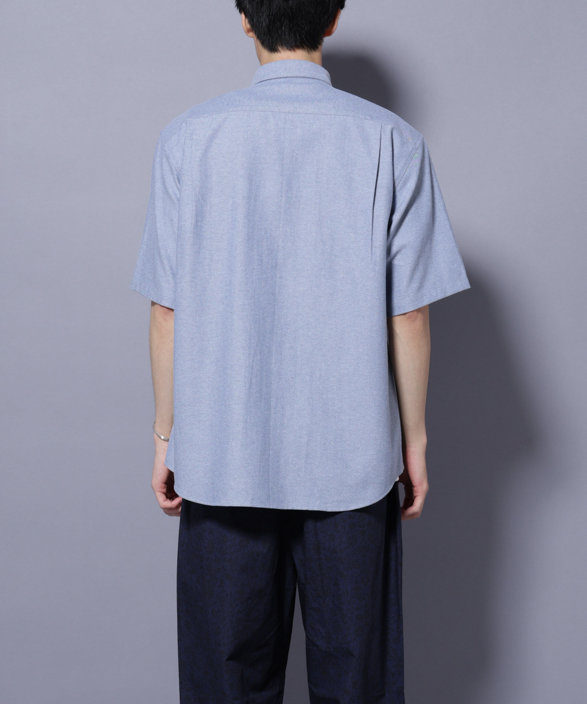 nano･universe「ナノベアワンポイントシャツ半袖」|シャツ・ブラウス|