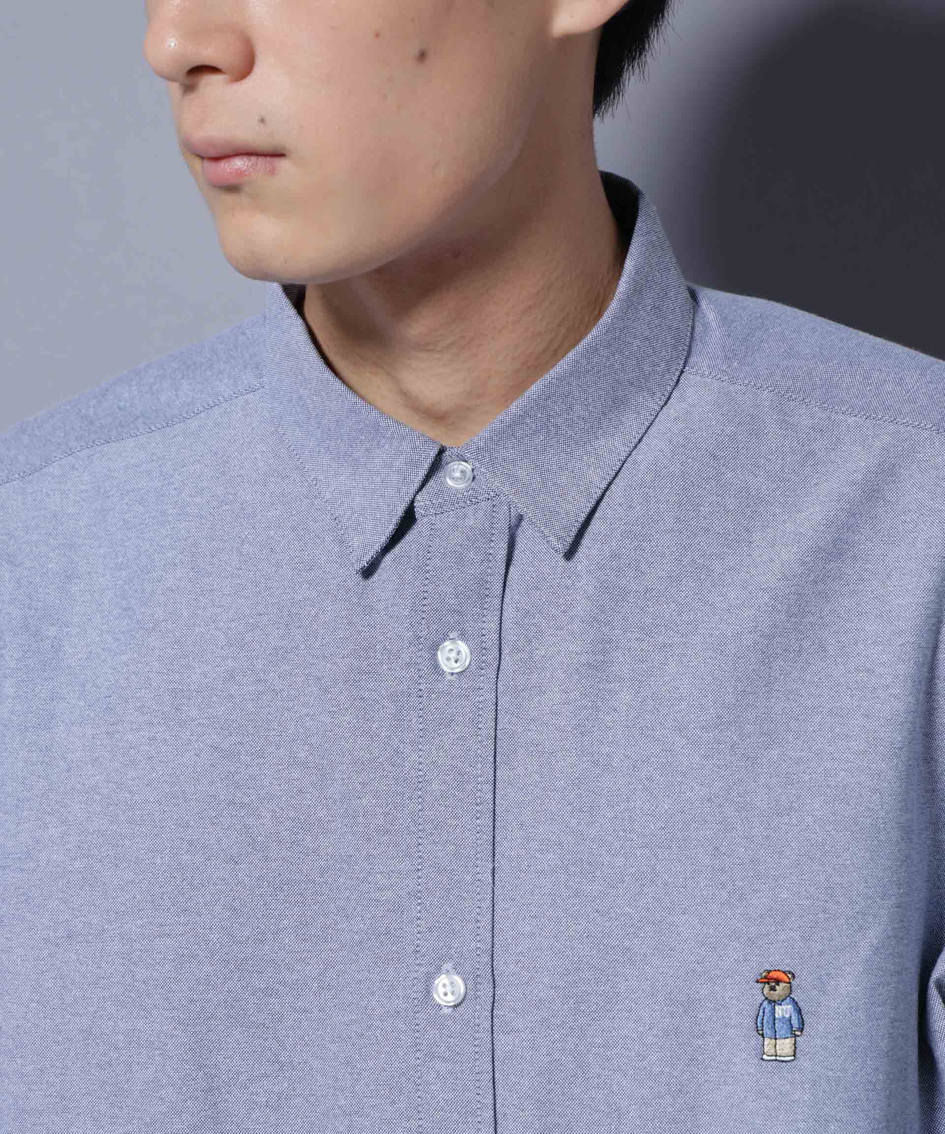 nano･universe「ナノベアワンポイントシャツ半袖」|シャツ・ブラウス|