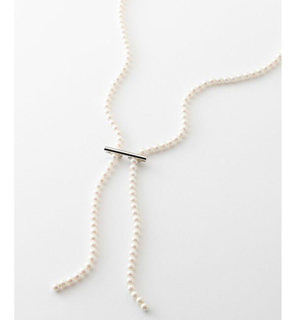 23区「【VERY掲載】クリップ パール ラリエット ネックレス」|ネックレス|シルバー系