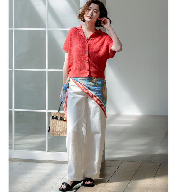 23区「【滝沢眞規子さん着用/VERY・Oggi掲載】23区DENIM ストレッチ ワイドパンツ」|デニム|