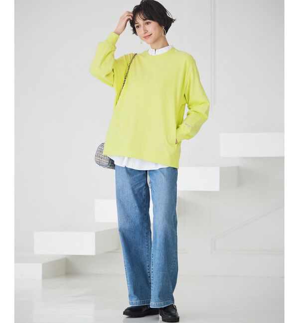 23区「【滝沢眞規子さん着用/VERY・Oggi掲載】23区DENIM ストレッチ ワイドパンツ」|デニム|