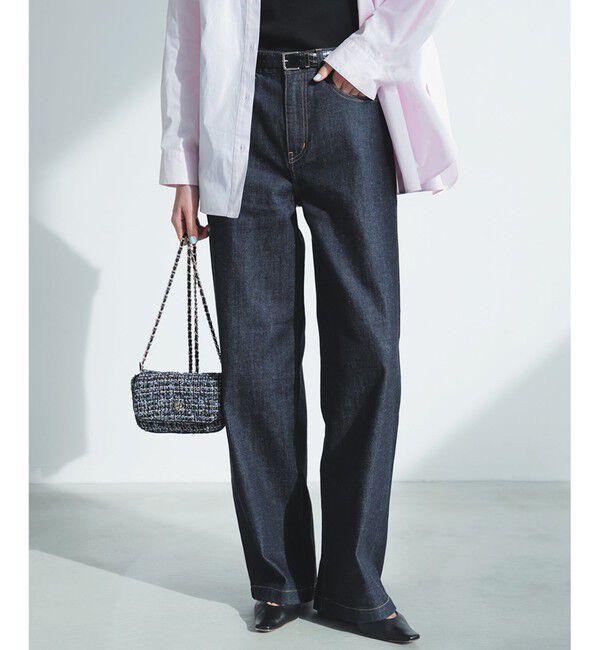 23区「【滝沢眞規子さん着用/VERY・Oggi掲載】23区DENIM ストレッチ ワイドパンツ」|デニム|ネイビー系