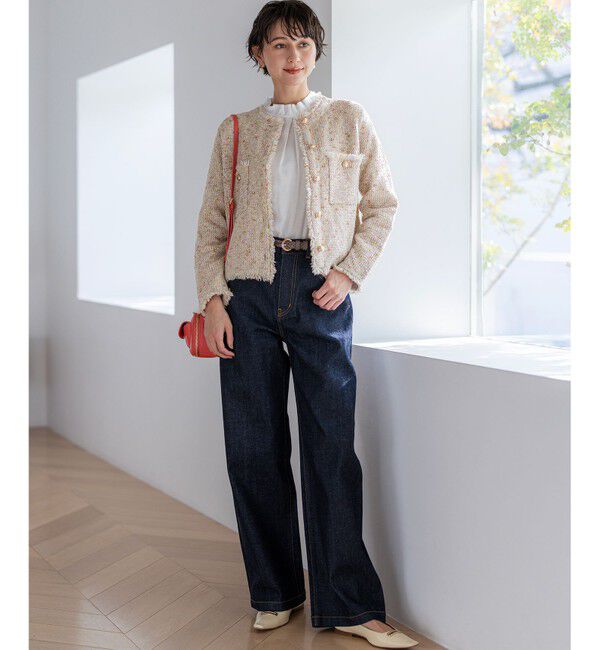 23区「【滝沢眞規子さん着用/VERY・Oggi掲載】23区DENIM ストレッチ ワイドパンツ」|デニム|