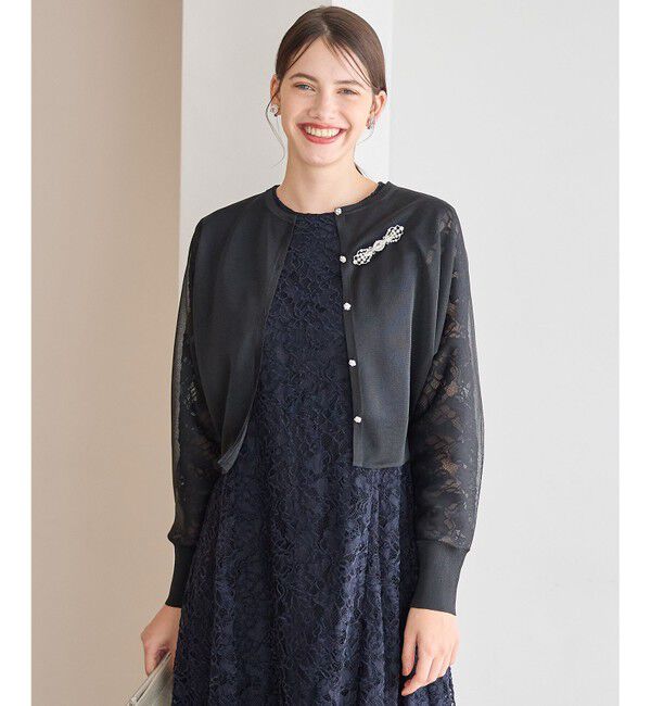 23区「【APPLAUDIR】グロッシードルマン カーディガン」|カーディガン|ブラック系