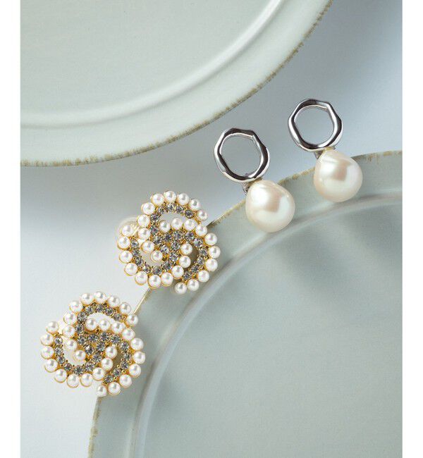 23区「【VERY掲載】パールビジュー イヤリング」|イヤリング|