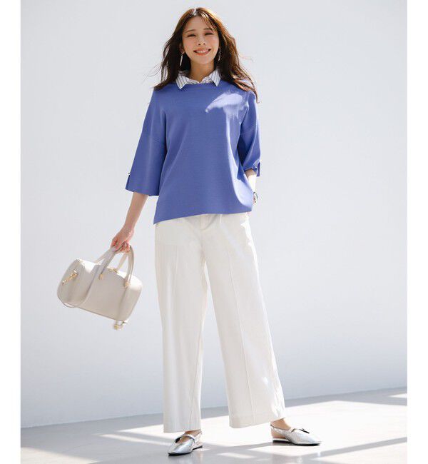 ANY SIS「エアリーストレッチ ワイドパンツ」|その他|オフ