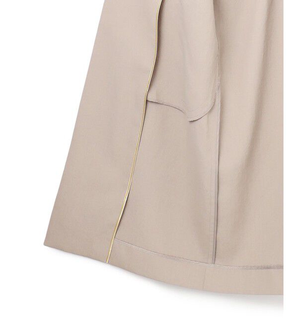 BEIGE,「【洗える】PORDIC / ドロスト付きロングスプリングコート」|ノーカラーコート|