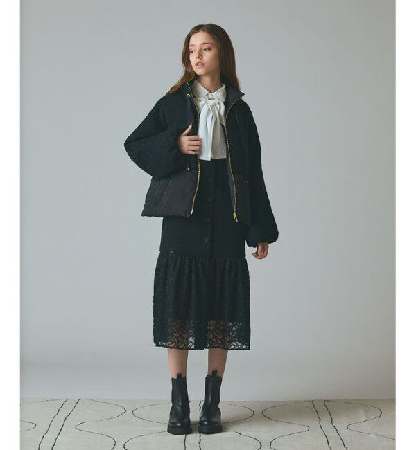 Grace Class「ツイードコンビパフィーブルゾン」|ブルゾン・スタジャン|