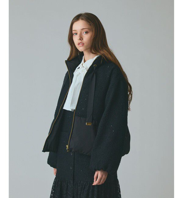 Grace Class「ツイードコンビパフィーブルゾン」|ブルゾン・スタジャン|