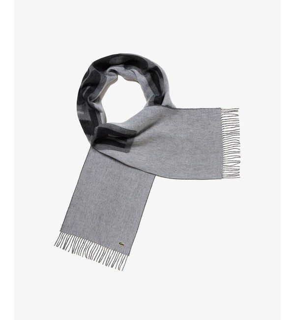 LACOSTE「ビッグブランドネームロゴジャカードマフラー」|マフラー|