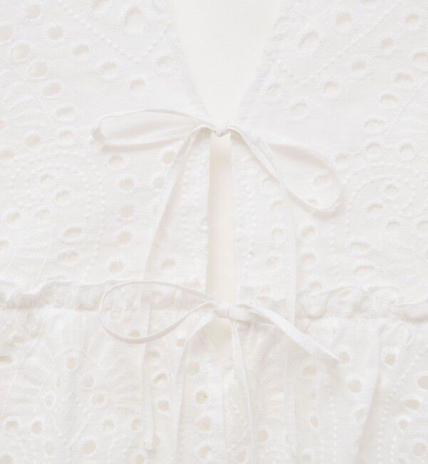 MAQWEL「【MAQWEL/マクウェル】《セットアップ対応》ウォッシャブルエンブロイダリーレースベスト」|ベスト・ジレ|