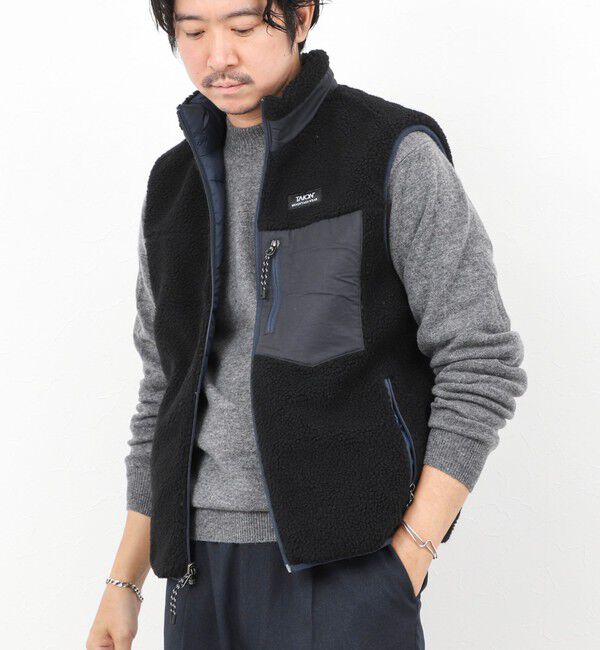 NOLLEY'S goodman「【TAION/タイオン】DOWN&times;BOA REVERSIBLE VEST 25AW」|ダウンベスト・ベスト|ブラック系その他