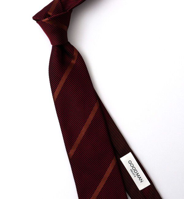 NOLLEY'S goodman「西陣クレリックツイルストライプB 26SSコレクション」|ネクタイ・蝶ネクタイ|レッド系１