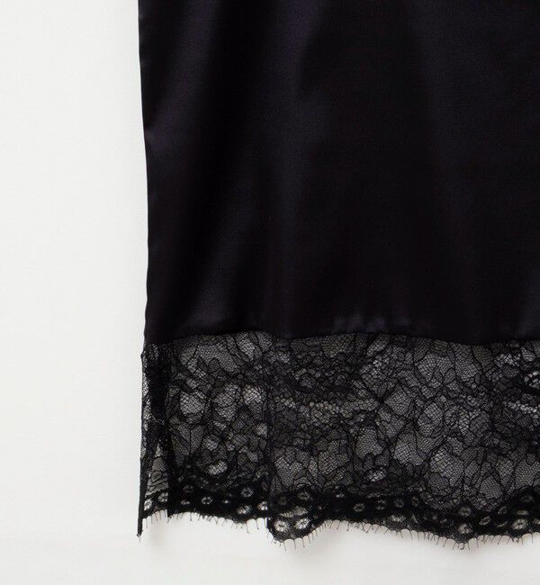 NOLLEY'S「ウォッシャブル裾レースオトナサテンタンク」|タンクトップ|